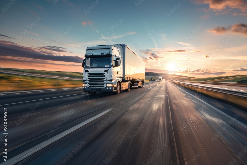 Logistics:  Cargo lorry speeding