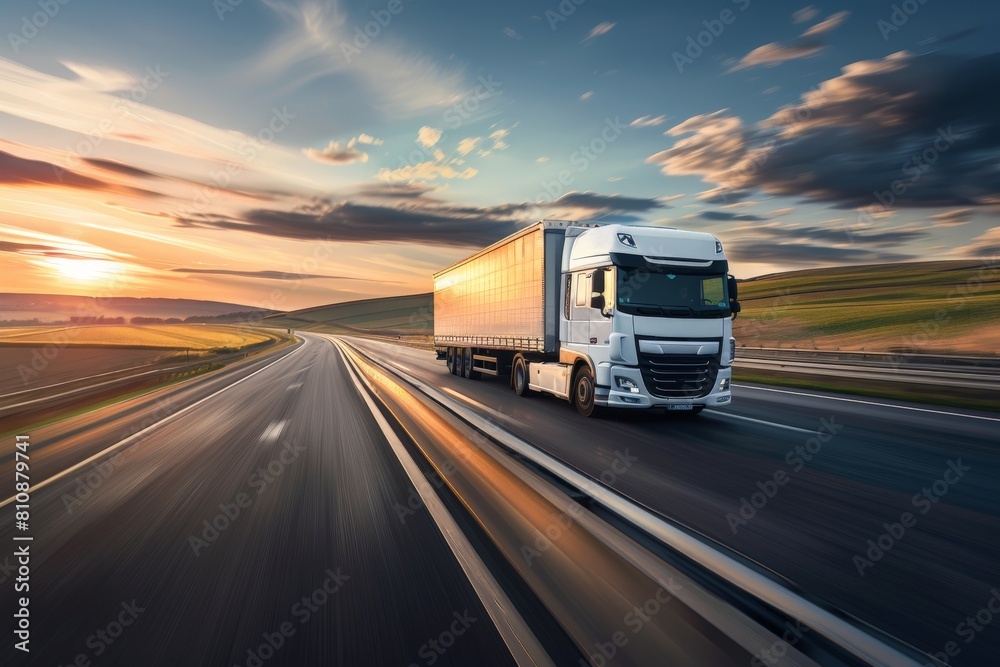 Logistics: Cargo lorry speeding Logistics: Cargo lorry speeding