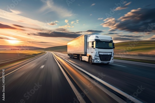 Logistics: Cargo lorry speeding