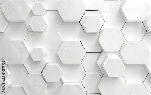 3d white background with hexagon pattern  white color  simple design  white gradient background  high resolution  high quality  high detail  high definition  