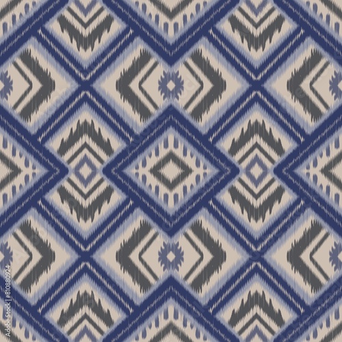 Seamless ethnic design, ikat art. beautiful hand drawn Design for textile and printingEthnic pattern.beautiful pattern. folk embroidery,bohemian style,aztec geometric art	