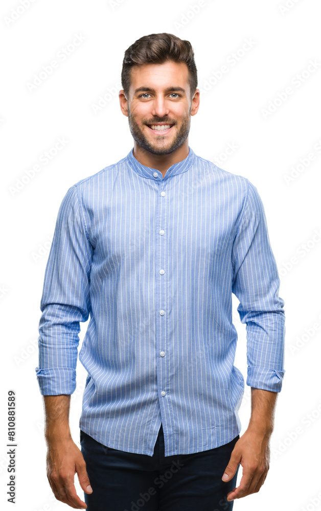 Young handsome man over isolated background with a happy and cool smile on face. Lucky person. Young handsome man over isolated background with a happy and cool smile on face. Lucky person.
