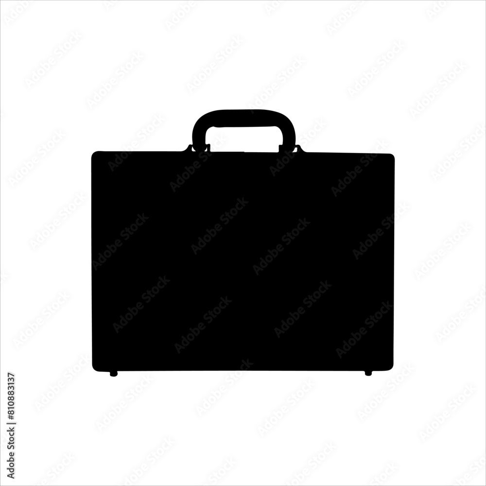 Briefcase silhouette isolated on white background. Spray bottle icon vector illustration design. Briefcase silhouette isolated on white background. Spray bottle icon vector illustration design.
