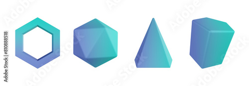 3d honeycomb, icosphere, pentagon pyramid, pentagonal prism. Geometric shapes 3d set. Transparent background Free Download 3d honeycomb, icosphere, pentagon pyramid, pentagonal prism. Geometric shapes 3d set. Transparent background - GFXLoad