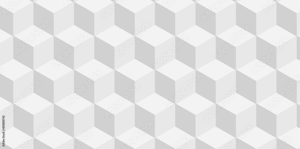 Abstract white and gray style minimal blank cubic. Geometric pattern illustration mosaic, square and triangle wallpaper. Seamless cube technology business concept.
Abstract white and gray style minimal blank cubic. Geometric pattern illustration mosaic, square and triangle wallpaper. Seamless cube technology business concept.