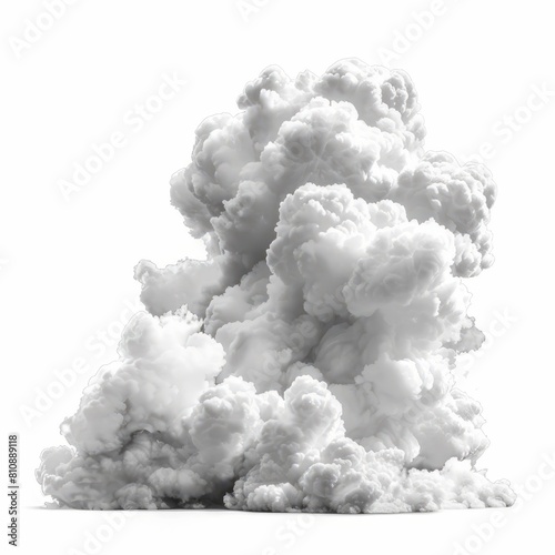 White cloud on white background