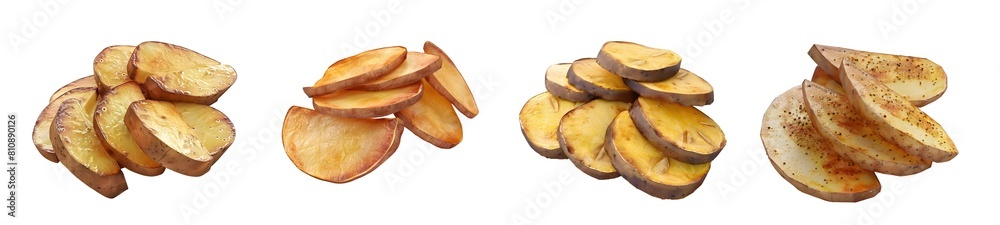 Pack of Baked Potatoes Isolated on transparent background, png Pack of Baked Potatoes Isolated on transparent background, png