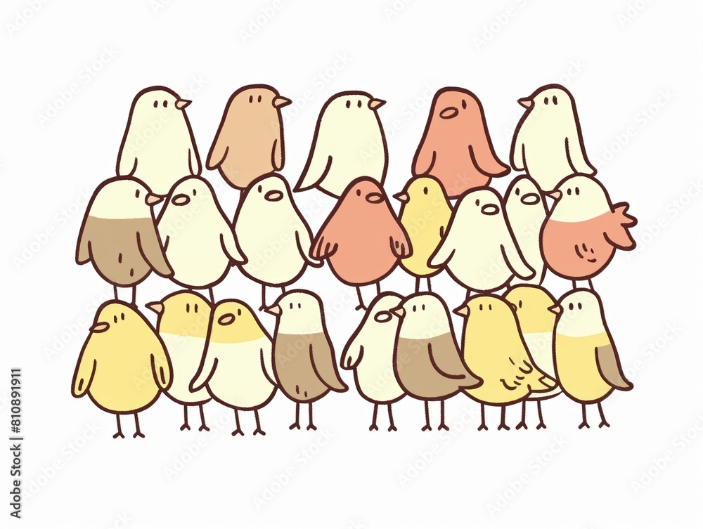 Fototapeta premium Birds of a feather flock together