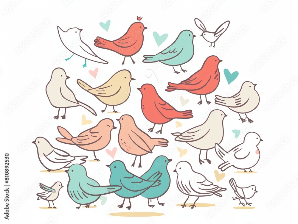 Obraz premium Birds of a feather flock together