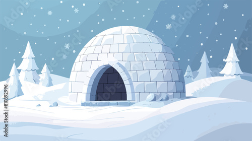 Igloo ice house in high winter Vector illustration. Vector © Mari