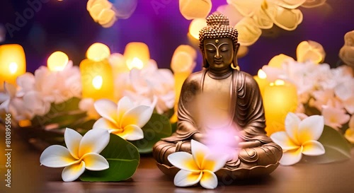 Happy Vesak Day  Asian culture and religion concept