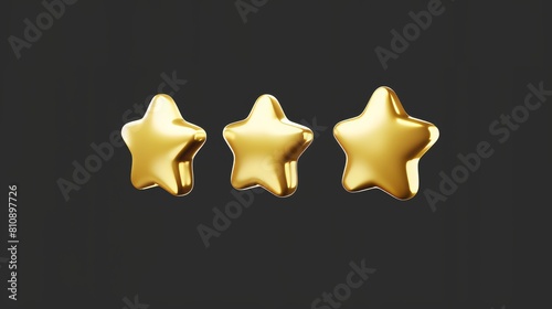 Animation of a 3D render star animated in a turn around sequence. Video effect on a golden glossy star for a mobile game user interface. Sparkly object on different sides, isolated illustration. 3D