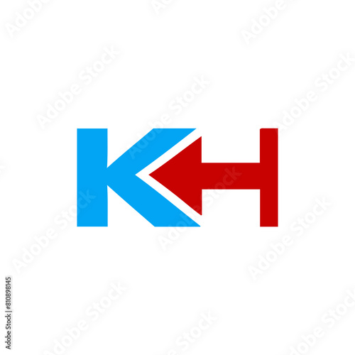 Free Download KH logo. K H design. White KH letter. KH, K H letter logo design. Initial letter KH linked circle uppercase monogram logo. - GFXLoad
