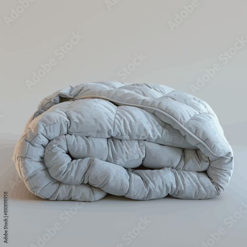 gray sleeping bag on a white background, 3d render, vertical 
