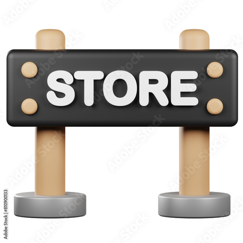 3d realistic store board