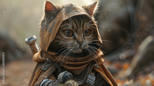Galactic Cat-ombat: Jedi Cats Dueling in Space