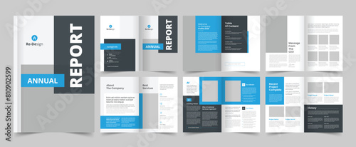 Annual Report Template Brochure Layout, Company Profile, Business Plan, Print