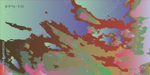 Background of colored spots. Colored shapeless spots. Vector illustration