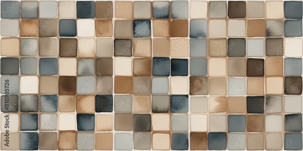Watercolor pattern of squares Watercolor pattern of squares
