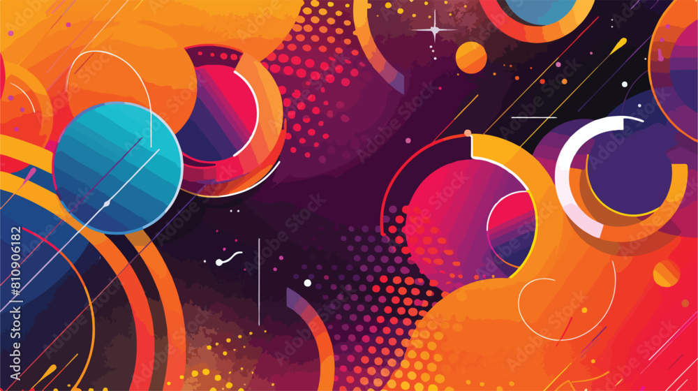 Geometric vector abstract landing template with dynam