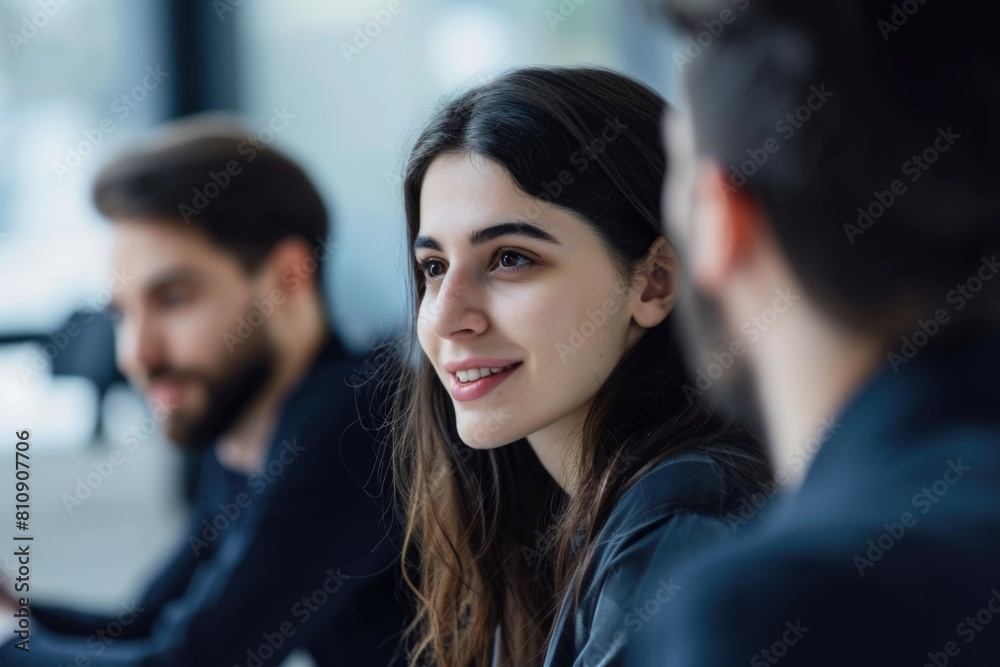 Three friends sitting together in a classroom Fictional Character Created By Generative AI. Three friends sitting together in a classroom Fictional Character Created By Generative AI.