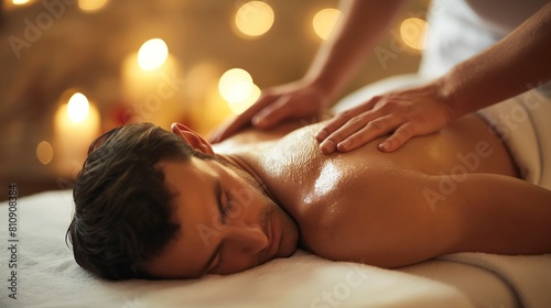 person receiving a massage