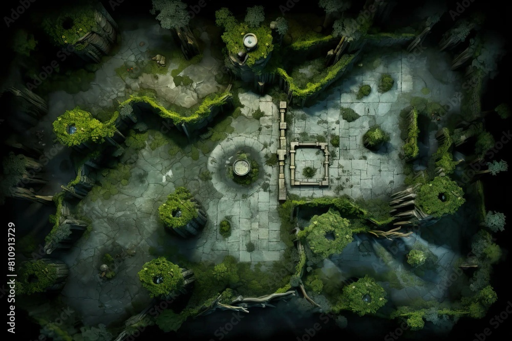 DnD Battlemap Deep, Battlemap, Mysterious, Intricate, Underground, Map ...