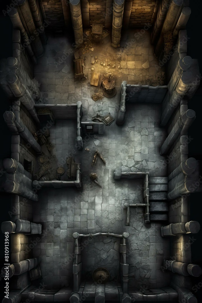DnD Battlemap dark, adventure, mysterious, exploration, underground ...