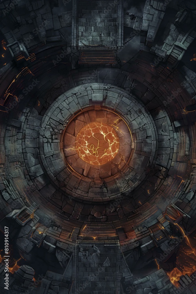 DnD Battlemap mysterious, orbs, dark, setting DnD Battlemap mysterious, orbs, dark, setting
