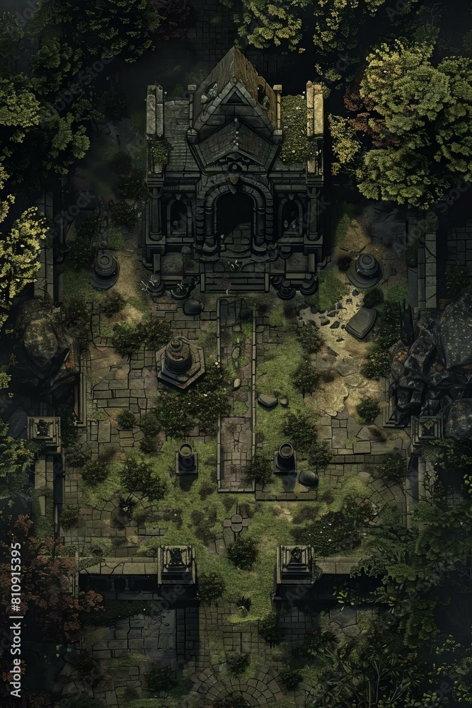DnD Battlemap hallowed, hearth, crypt, ground, spooky, graveyard
