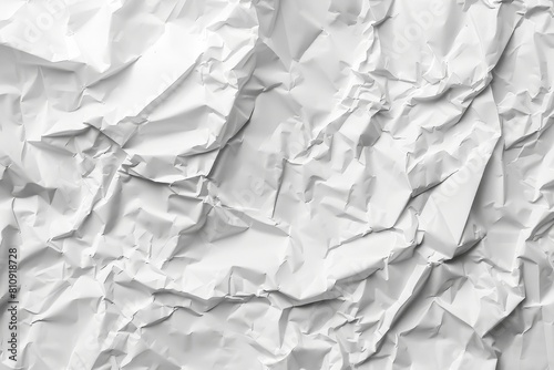 Crumpled white paper texture abstract - Ai Generated. Beautiful simple AI generated image in 4K, unique.