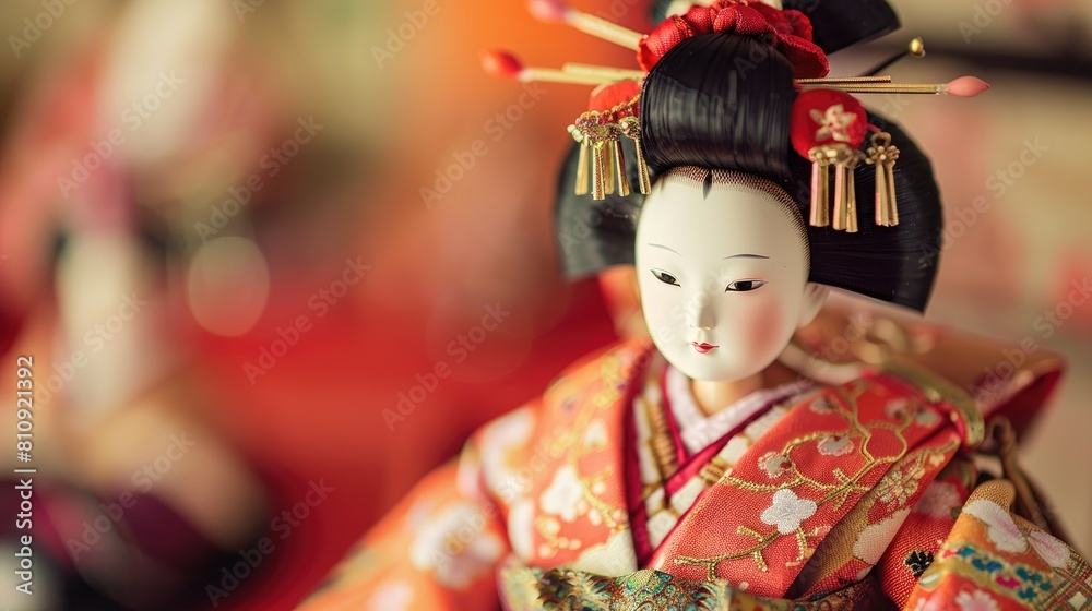 Hina ningyo is a unique doll adorned in a traditional Japanese outfit typically displayed during the Doll s festival
