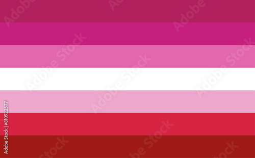 Lesbian flag - one of a community of LGBTQ pride sexual minority.