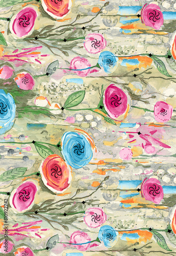 digital textile ornaments, motif, multi mixed patterns for textile Allover print.