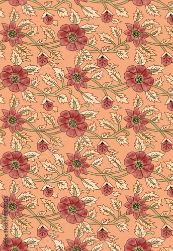 digital textile ornaments, motif, multi mixed patterns for textile Allover print.