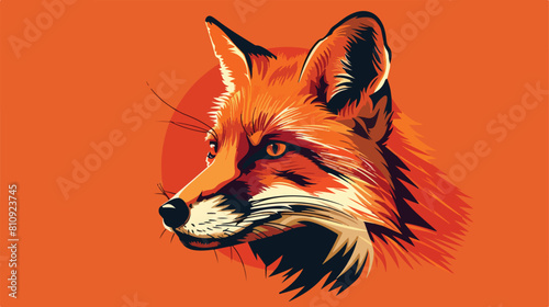Fototapeta Naklejka Na Ścianę i Meble -  Head Red fox cartoon vector Vector illustration. Vector