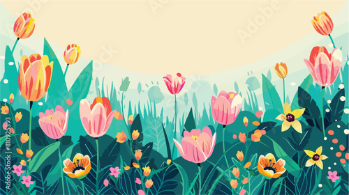 hello spring design Vector illustration. Vector style © Casa