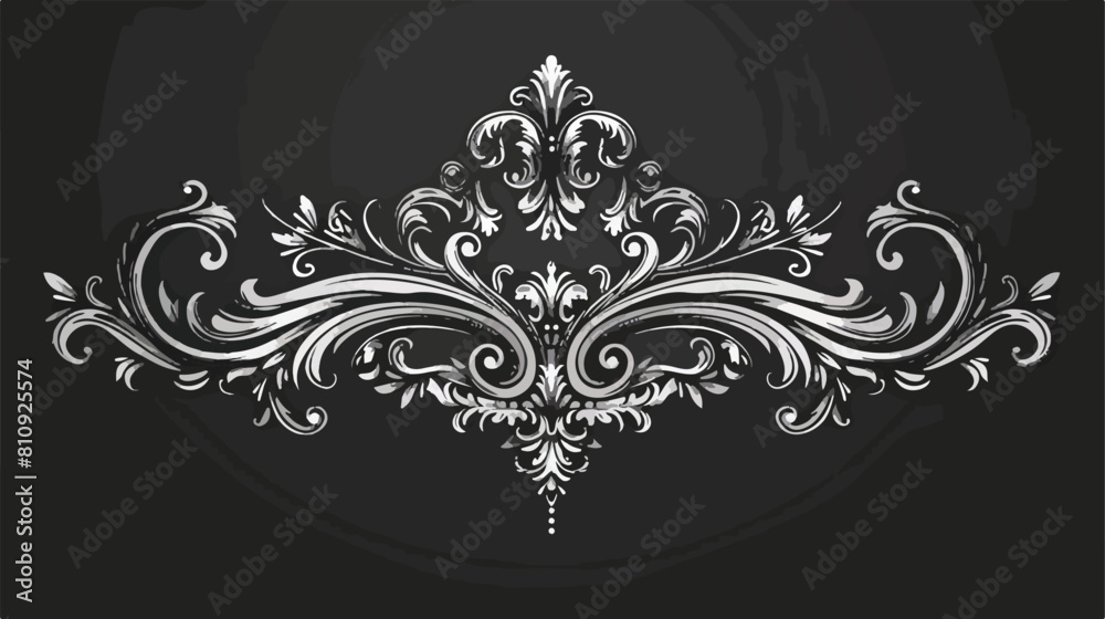 heraldic monochrome silhouette decorative frame