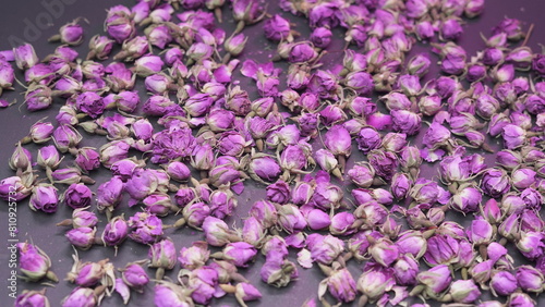 Dried damask roses background
