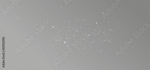 Shining stars.White shiny particles on a transparent background.Sparkling star dust.For packaging of children's toys, gifts, cards, banners.Vector.	