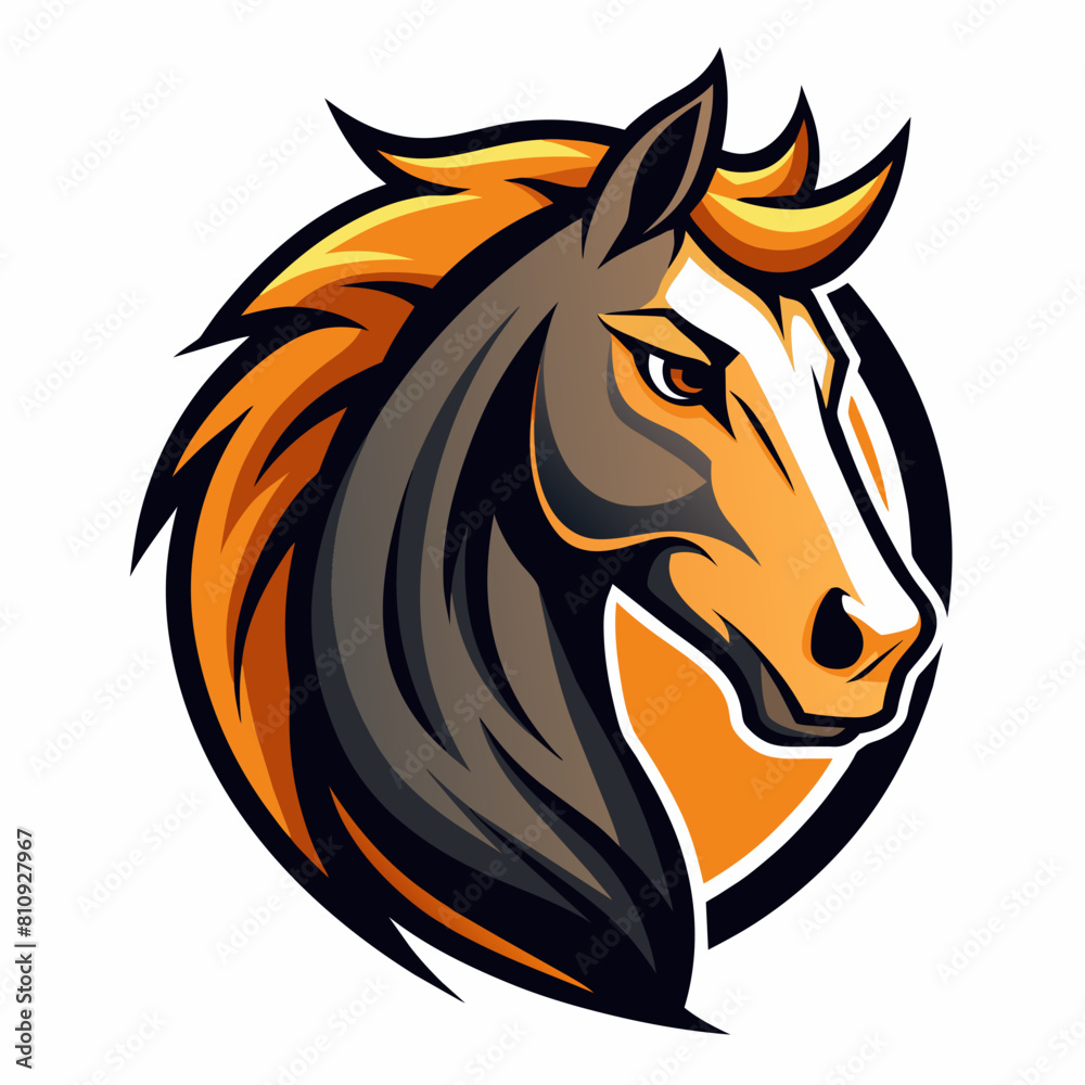 horse-head-logo- vector design 