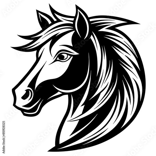 horse-head-logo- vector design 