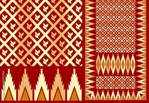 multi abstract pattern sari design, geometrical textile saree in colorful Flower design.
