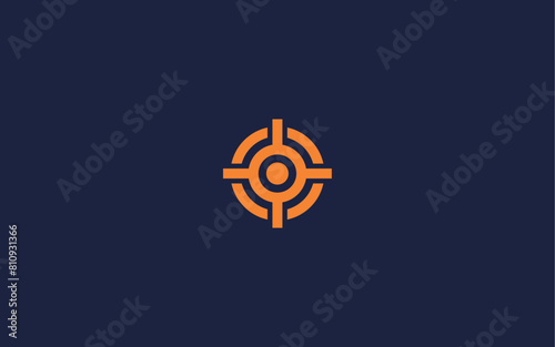 letter o with target logo icon design vector design template inspiration