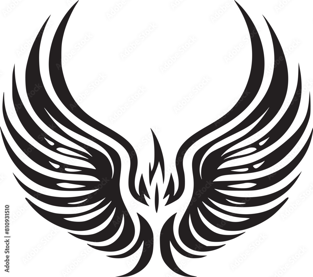 Wings black and white vector Wings black and white vector