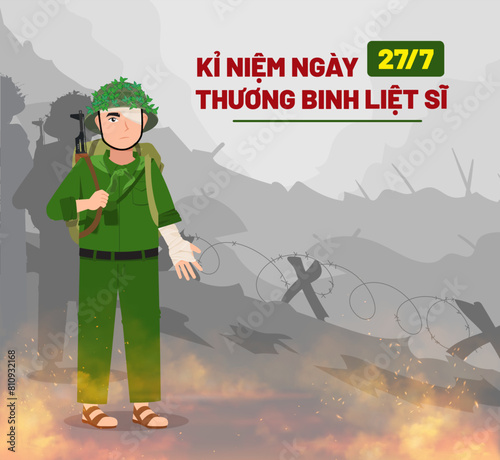 Vector of Vietnam War Invalids and Martyrs Day