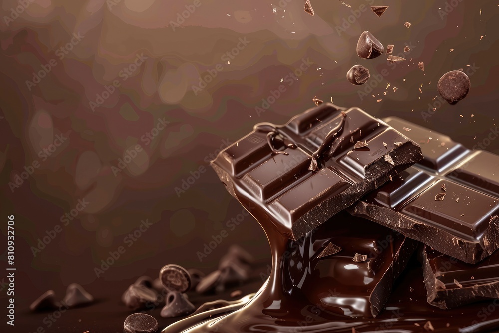 World Chocolate Day Poster design background - generative ai World Chocolate Day Poster design background - generative ai