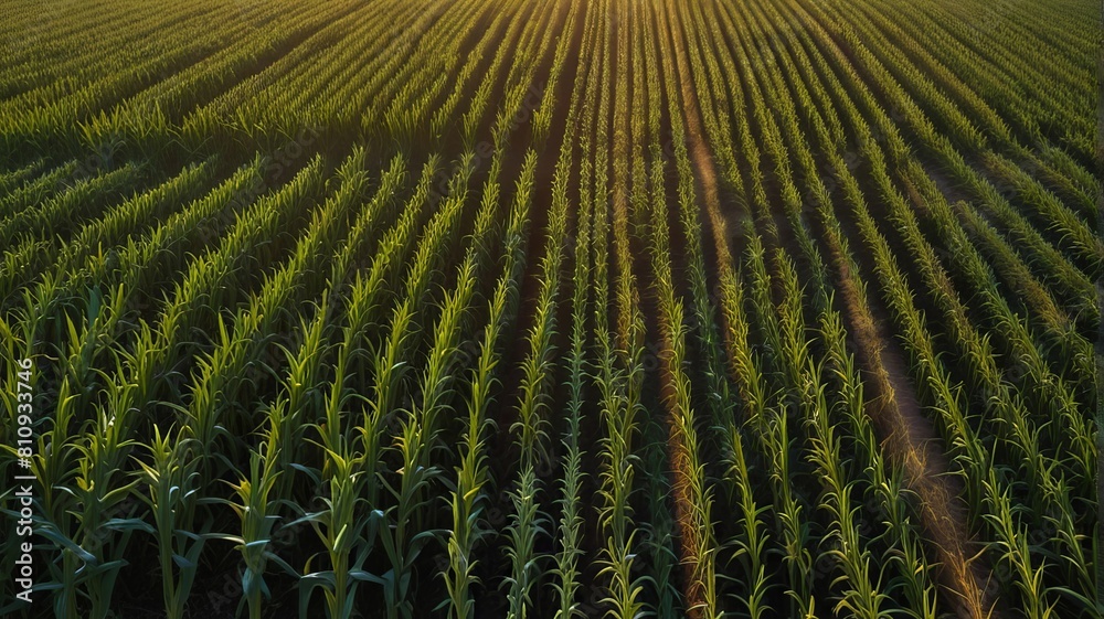 aerial view corn field ai gen