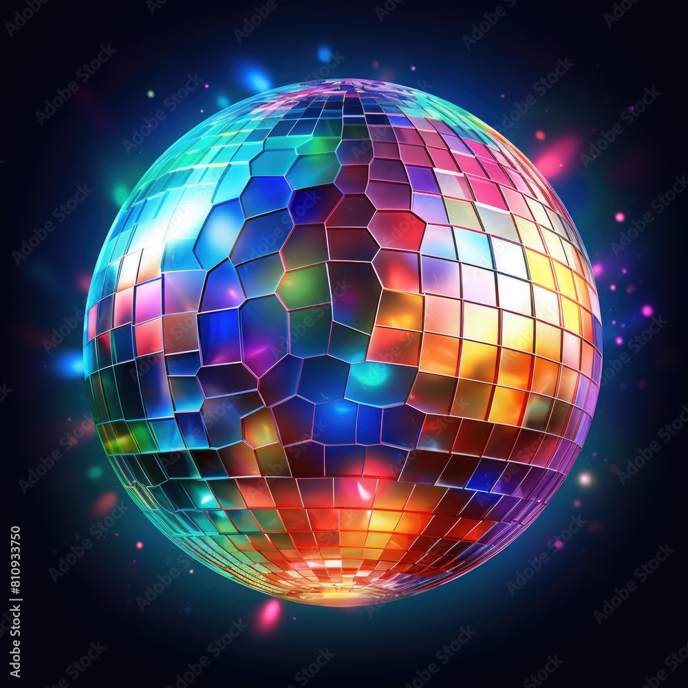 Shining, colorful, and glittery disco ball Shining, colorful, and glittery disco ball