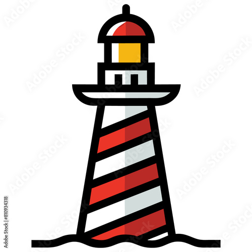 Majestic Maritime lighthouse: Guiding the Way (ID: 810934318)